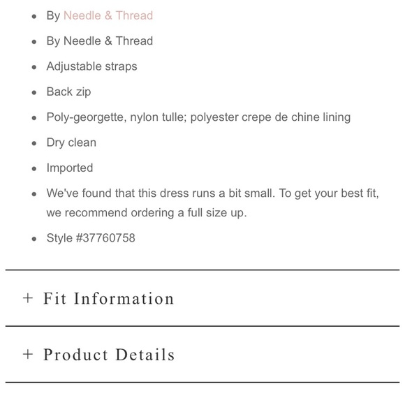 Needle & Thread Size US 8 Coppelia Ballet Dress Beaded Tulle Anthropology BHLDN - Picture 4 of 6